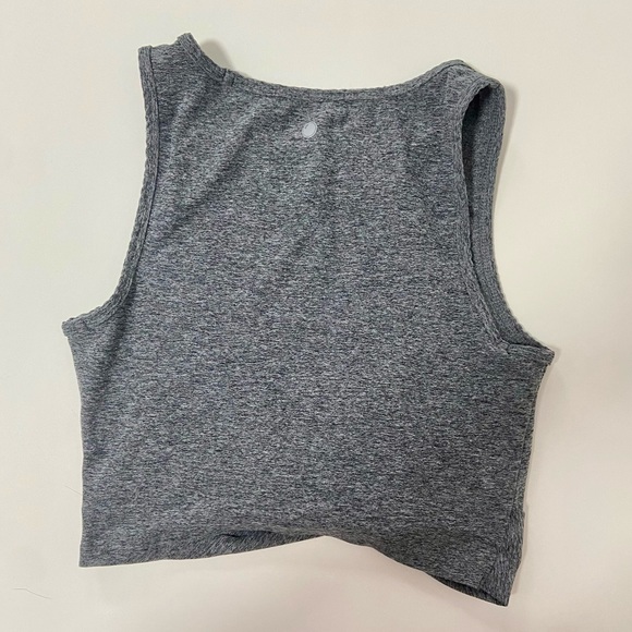 Unbranded | Heather Grey Cropped Twist Top - Picture 2 of 3